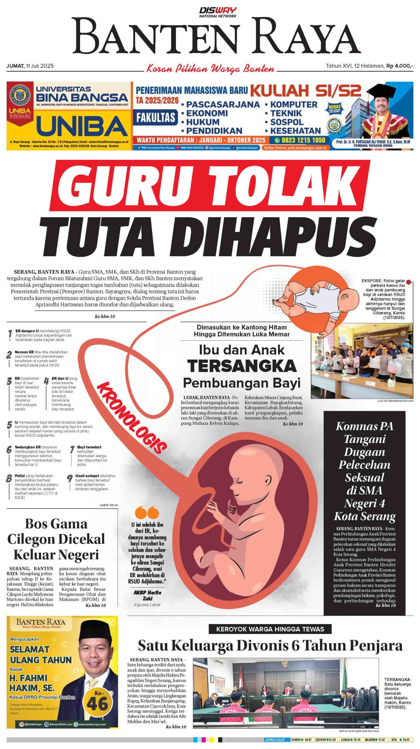 11 Juli 2025 Epaper Banten Raya