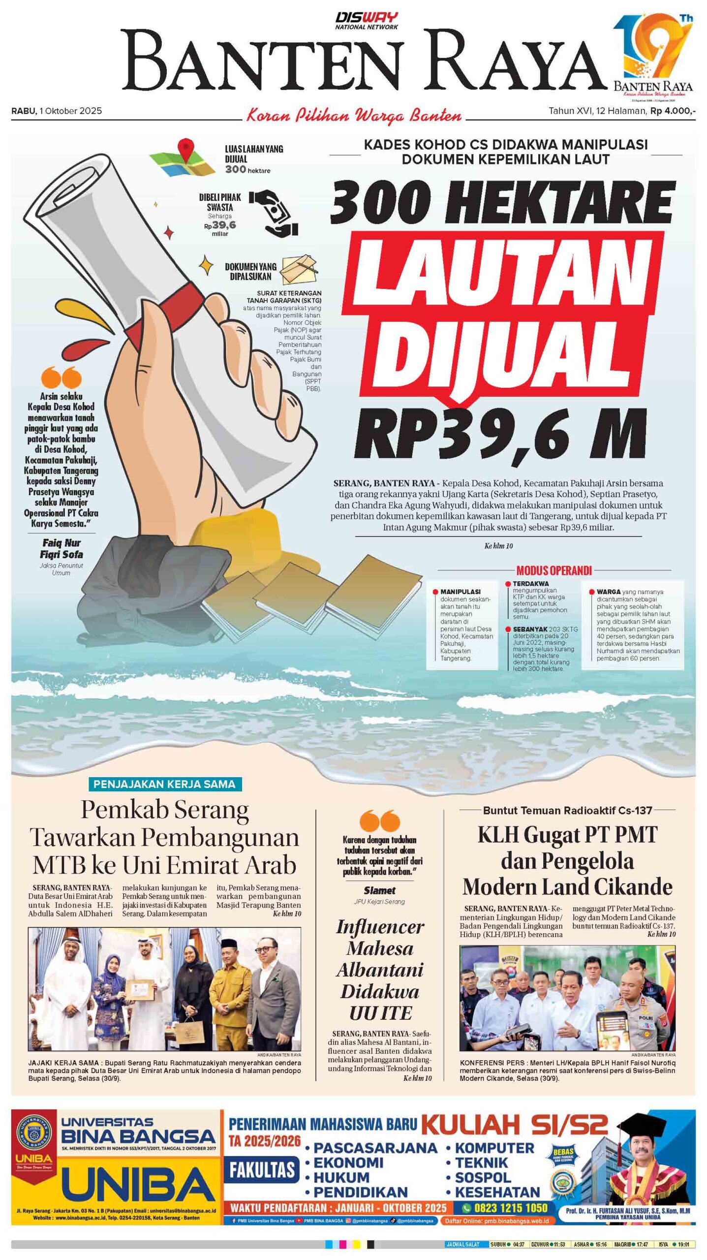 1 Oktober 2025 Epaper Banten Raya 1 Oktober 2025 Epaper Banten Raya