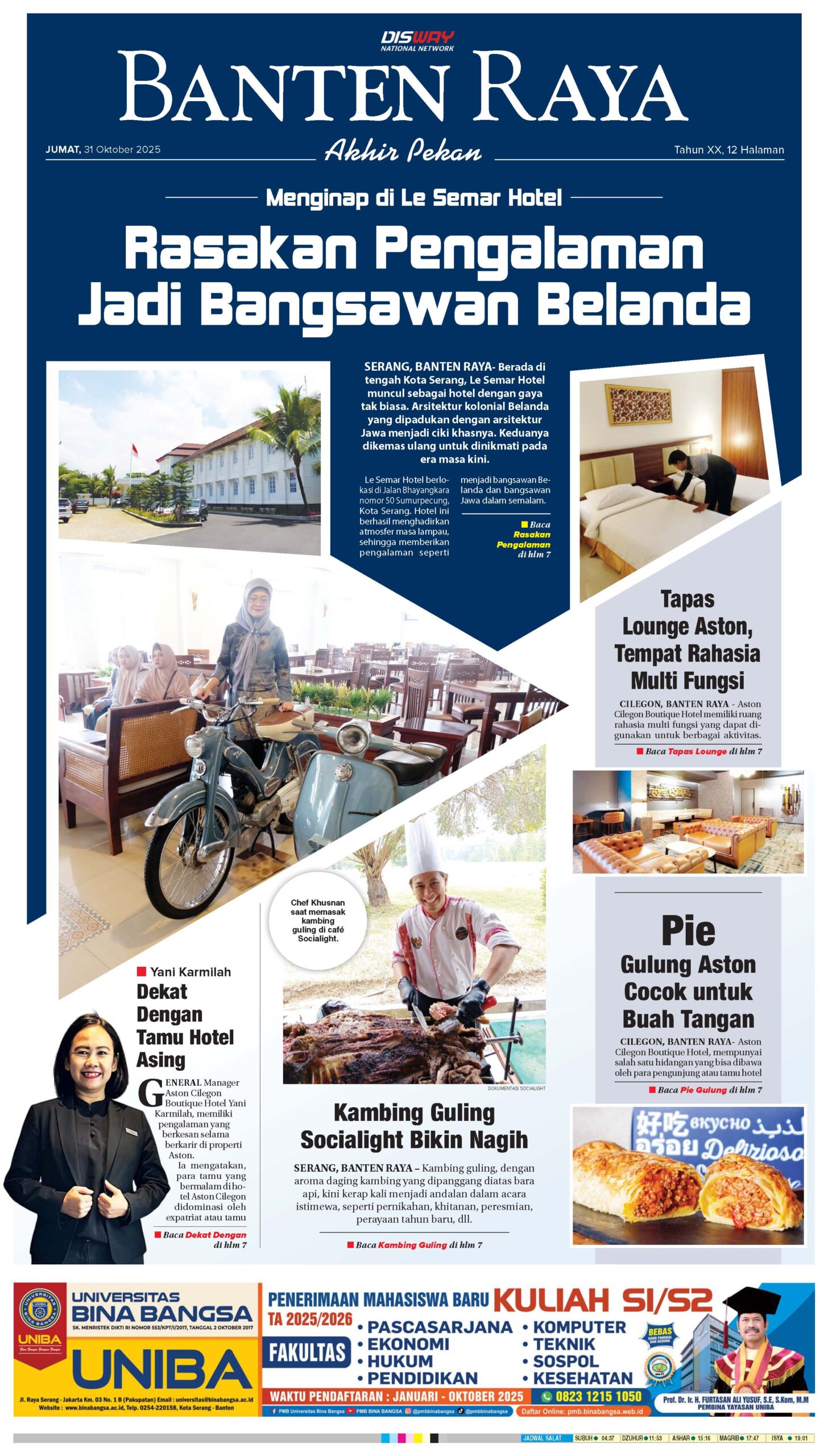 31 Oktober 2025 Epaper Banten Raya