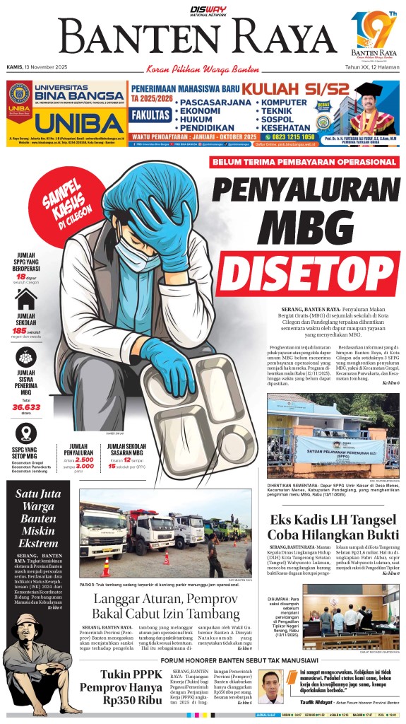 13 November 2025 Epaper Banten Raya