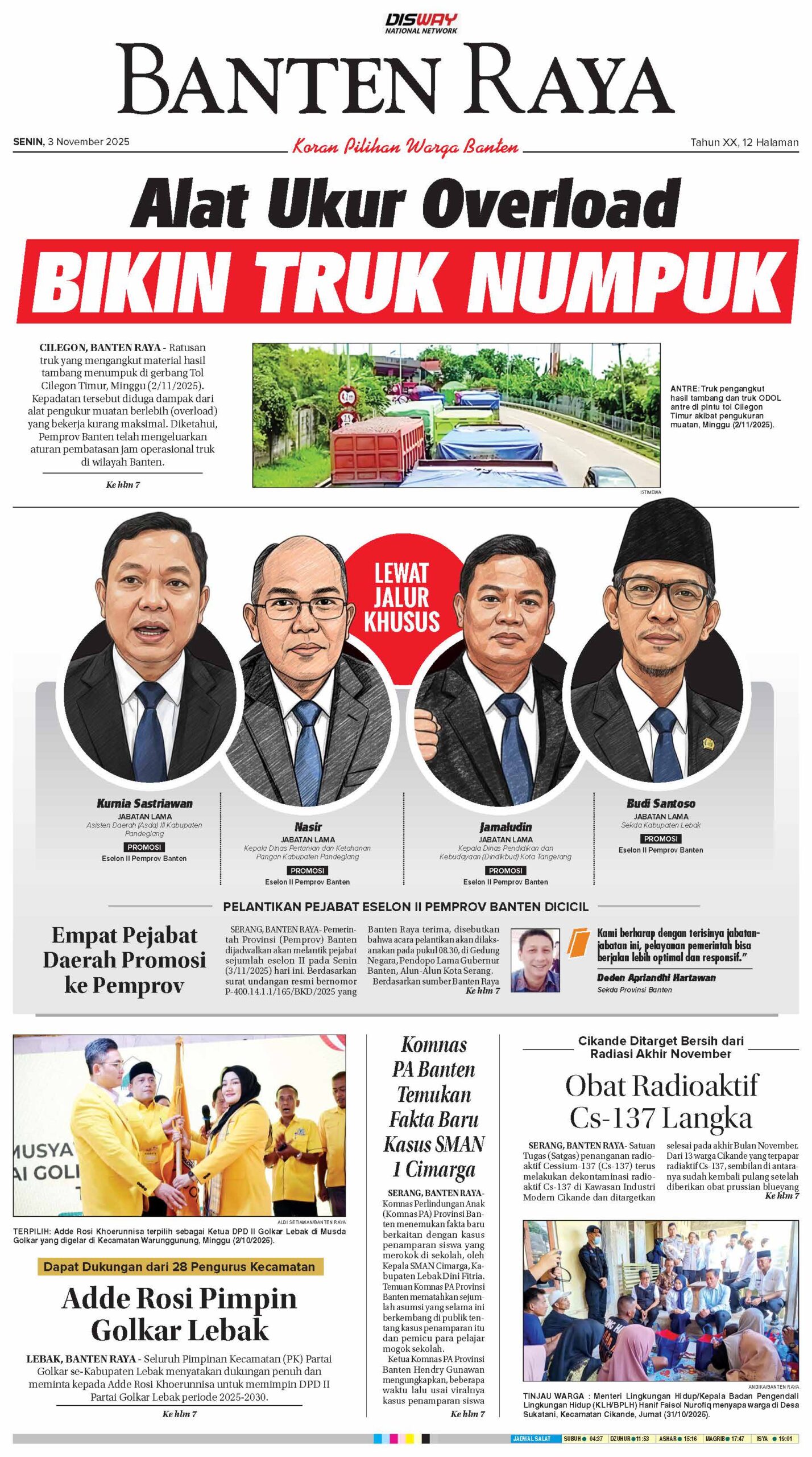 3 November 2025 Epaper Banten Raya
