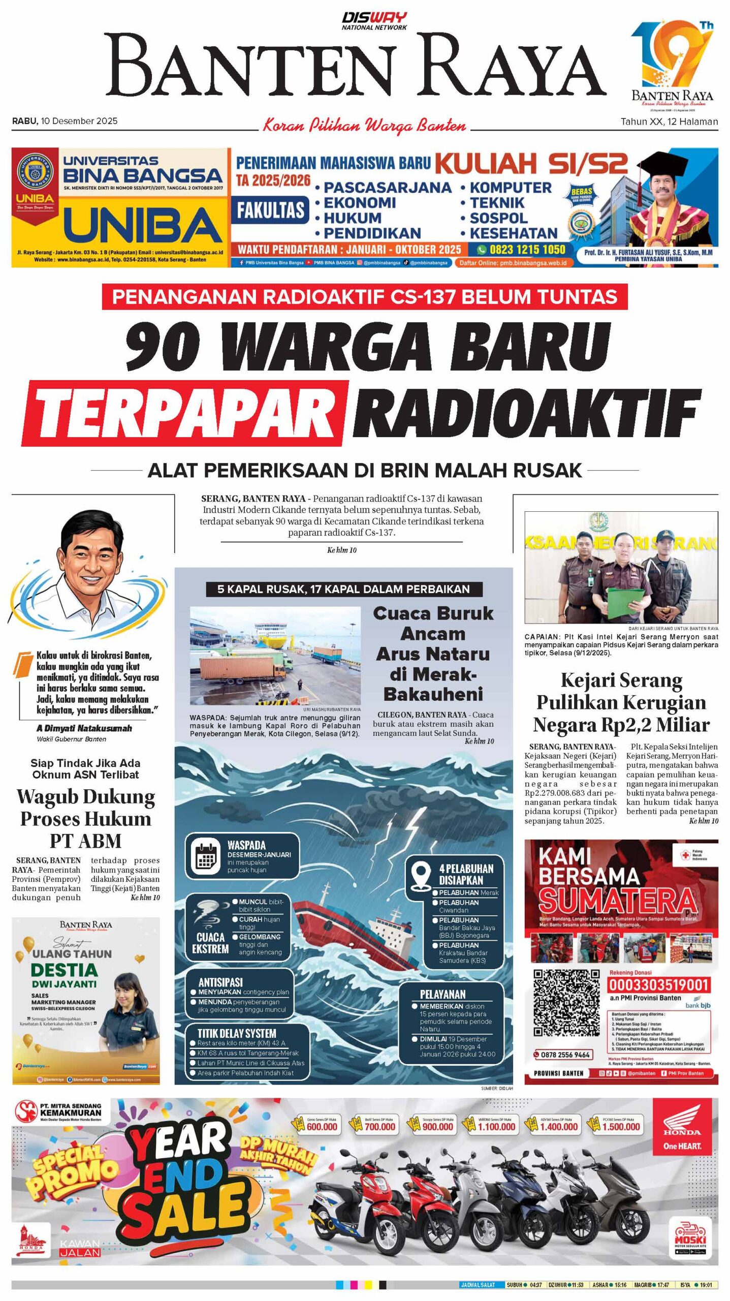 10 Desember 2025 Epaper Banten Raya