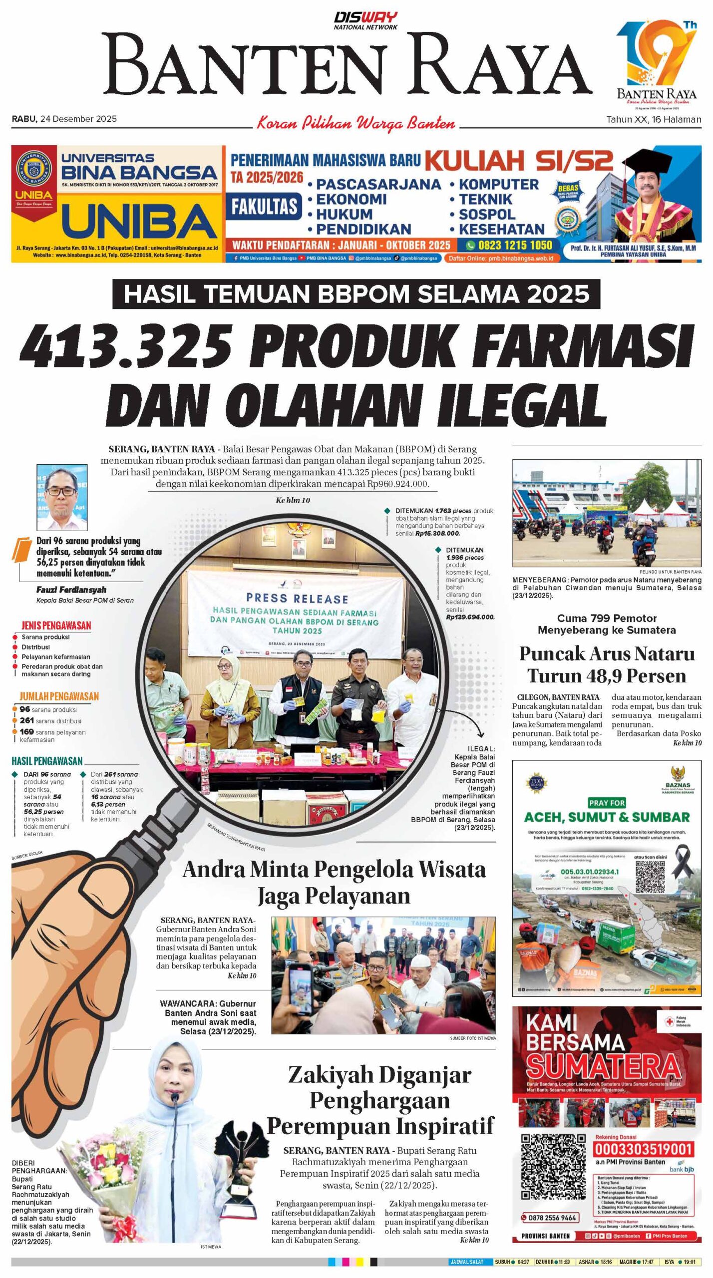 24 Desember 2025 Epaper Banten Raya