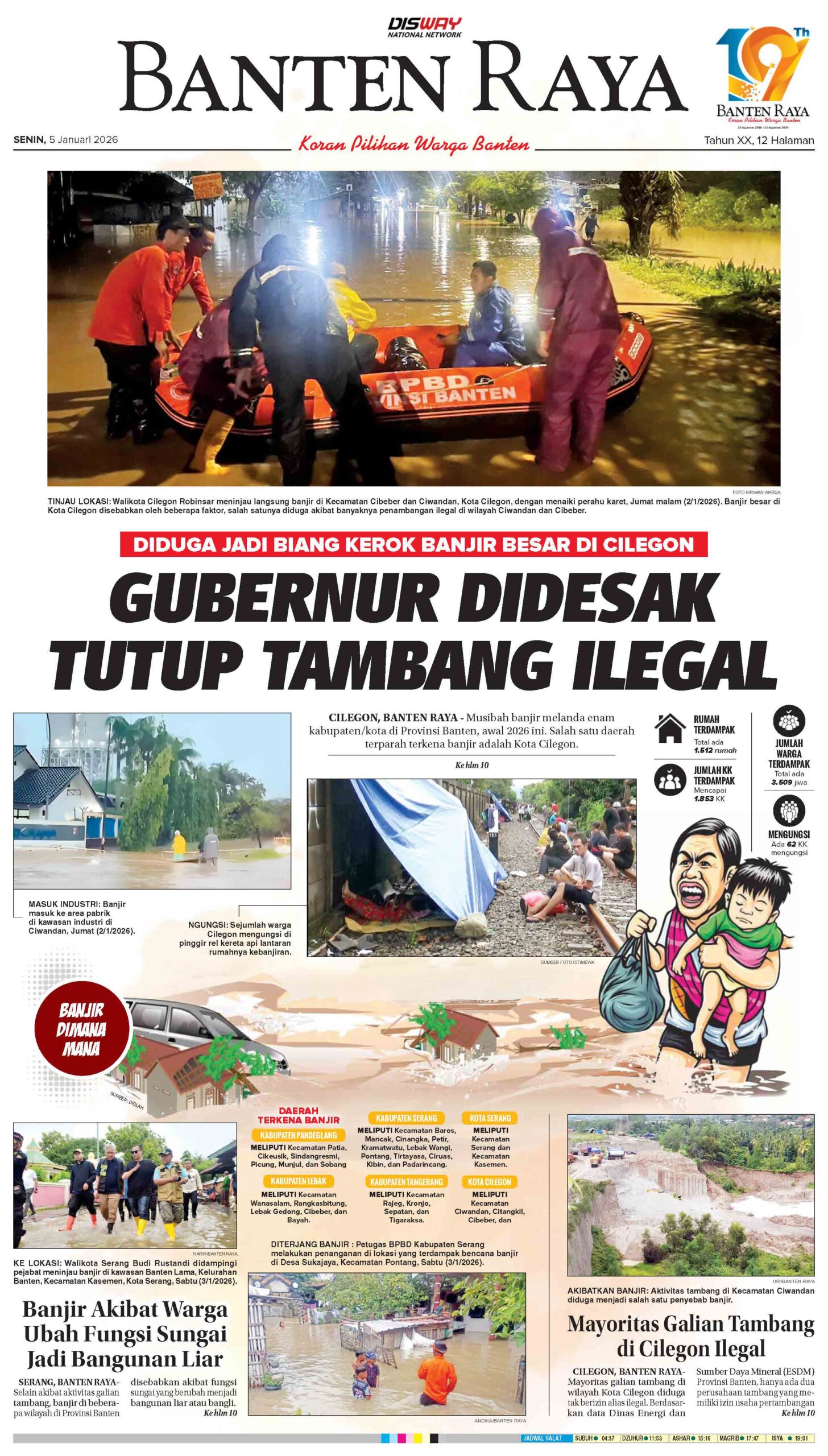 5 Januari 2026 Epaper Banten Raya