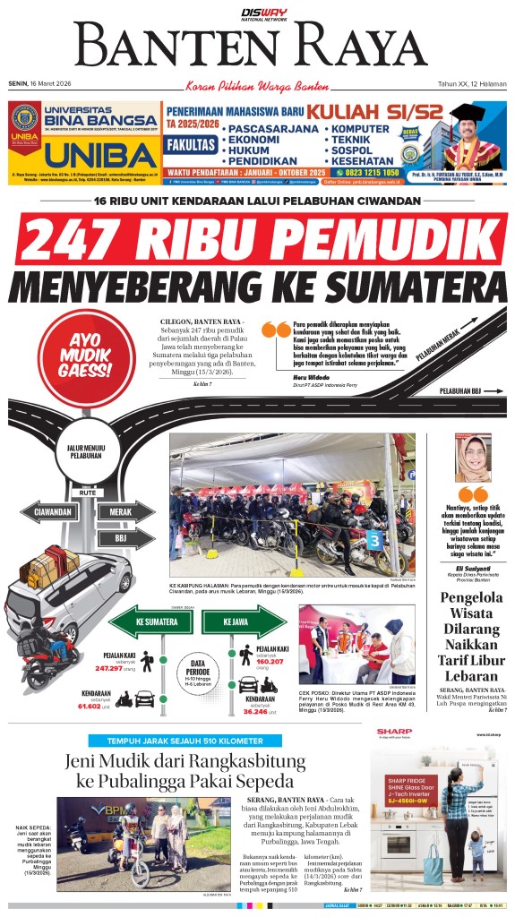 16 Maret 2026 Epaper Banten Raya
